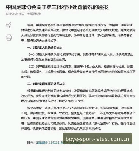 足坛净化风暴深度解析：从博业体育视角看中国足球第三批禁足名单完整指南